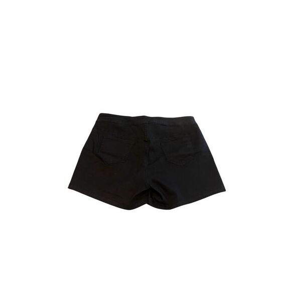 Blackheart Shorts Juniors Size 16 Black Nautical High Rise Casual Flat Front - Picture 5 of 5